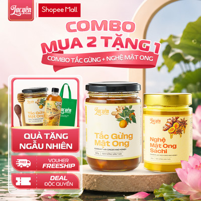[Combo Tắc Gừng-Nghệ Sachi] Lạc Yên Foods Gồm Tắc Gừng Mật Ong + Nghệ Mật Ong Sachi, Kèm Quà Tặng
