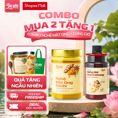 Combo Ở Cữ Lạc Yên Foods - Nghệ Mật Ong Sachi + Gừng Xuyên Khung, Kèm Quà Tặng