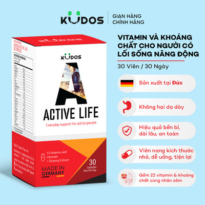 TPBVSK Viên uống KUDOS ACTIVE LIFE bổ sung vitamin tổng hợp (30 viên/hộp)