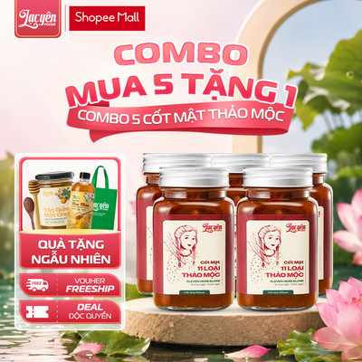 Combo 5 Hũ Cốt Mật 11 Loại Thảo Mộc Lạc Yên Foods Dạng Cô Đặc Tiện Pha Uống Mỗi Ngày