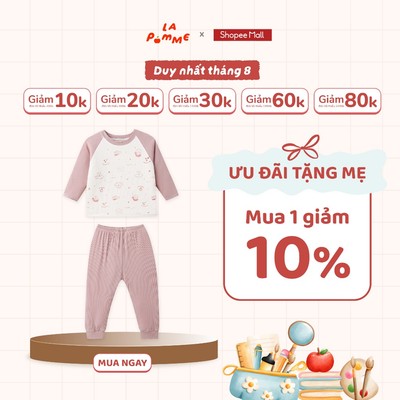 Bộ dài tay La Pomme ngày năng động của cún con - Sợi Petit Soyeu thoáng mát – Bé trai/gái 6M - 5Y