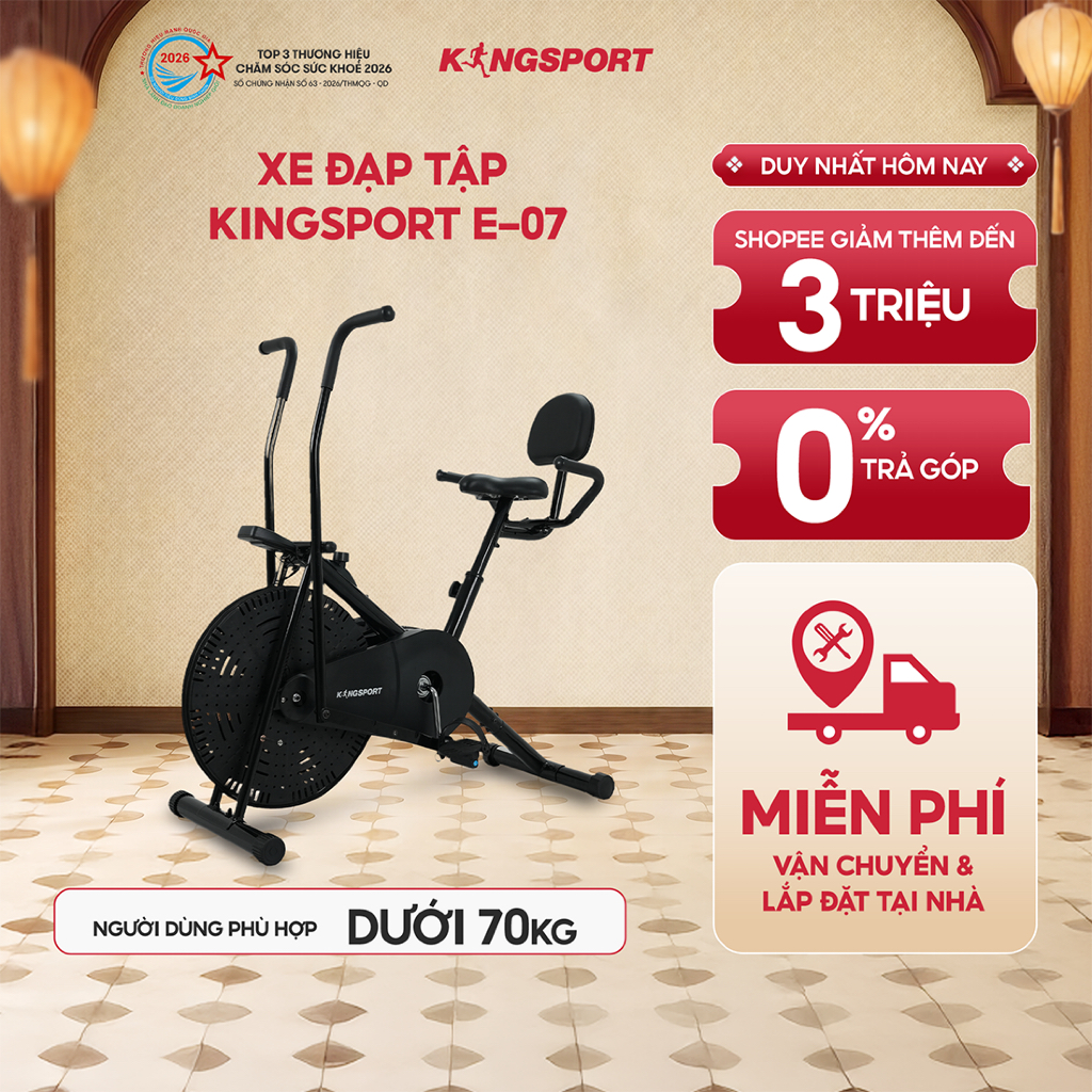Xe đạp tập KingSport Classic E-07 - Rèn luyện sức khỏe tại nhà