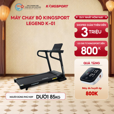 Máy Chạy Bộ KINGSPORT Legend K-01 Tải Trọng Tối Đa 180Kg, 24 Chương Trình Luyện Tập.