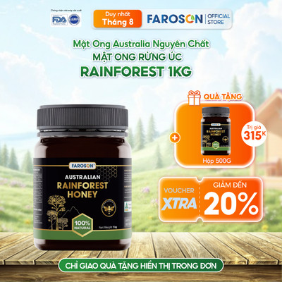 [Mua 1 Tặng 1] Mật Ong Rừng Nguyên Chất Faroson Australian Rainforest 1Kg