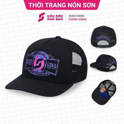 Mũ kết lưỡi trai nam nữ thời trang NÓN SƠN MC038B-ĐN1