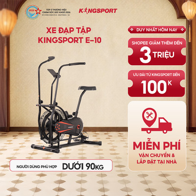 CHỈ GIAO MIỀN NAM | Xe đạp tập KINGSPORT E-10 chất liệu cao cấp, vận hành bền bỉ, đồng hồ thông minh