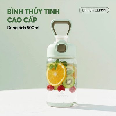 Bình nước thủy tinh Elmich EL1399 dung tích 500ml