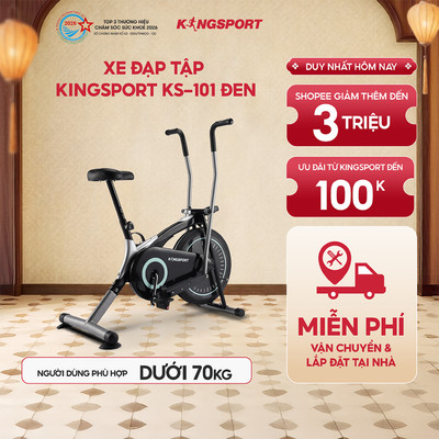 Xe đạp tập KINGSPORT KS-101 tập luyện toàn thân, tích hợp đồng hồ đo lường chỉ số