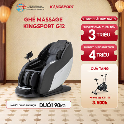 CHỈ GIAO MIỀN BẮC | Ghế massage KINGSPORT G12 công nghệ mới Kingtech Touch Pro, 25 bài massage tự động