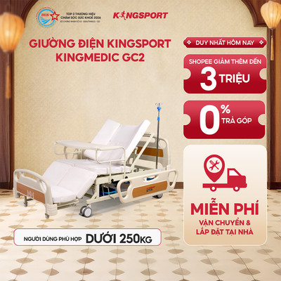 CHỈ GIAO MIỀN BẮC | Giường cơ KINGSPORT KINGMEDIC GC2 trang bị tính năng nâng lưng, lật nghiêng hai bên