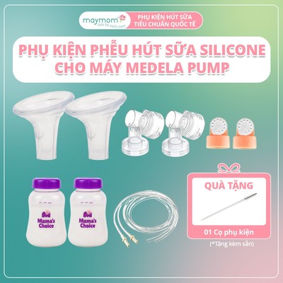 Phụ Kiện Hút Sữa Medela Pump Phễu Silicon Thương Hiệu Maymom và Mama's Choice, Dùng Cho Máy Hút Sữa Medela Pump