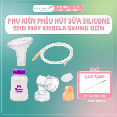 Bộ Phụ Kiện Máy Hút Sữa Thương Hiệu Maymom Care For Each Mom, Cho Máy Medela Swing, Nhiều Lựa Chọn Size Phễu
