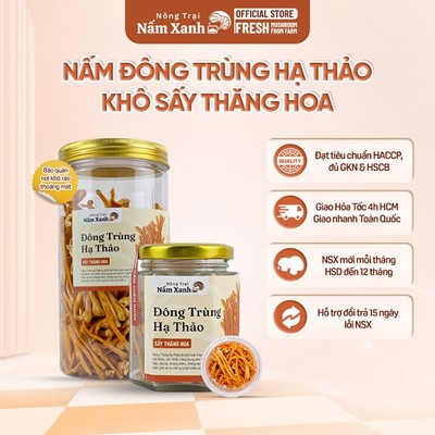 Đông Trùng Hạ Thảo Khô Sấy Thăng Hoa Thượng Hạng (10gr 50gr) - Nông Trại Nấm Xanh
