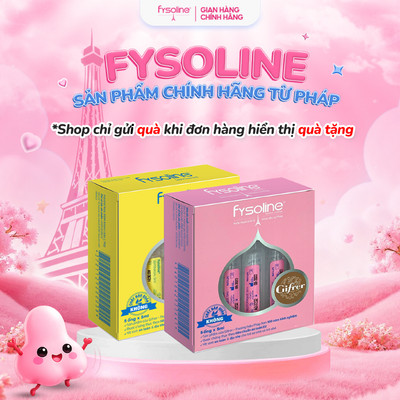 Nước muối sinh lý Fysoline vệ sinh mắt, mũi, miệng cho bé - combo 05 ống hồng + 05 ống vàng 5ml (Date T4.2027)