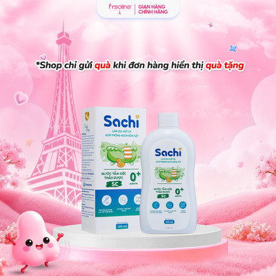 Nước Tắm Thảo Dược Sachi Sả Chanh 180ml - Tự Nhiên Dịu Mát Da, Ngừa Rôm Sảy Cho Bé Từ Sơ Sinh