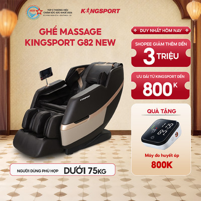 Ghế massage KINGSPORT G82 New Công Nghệ Làm Ấm Warmtech, Công Nghệ Massage Chân Legtech 2-in-1