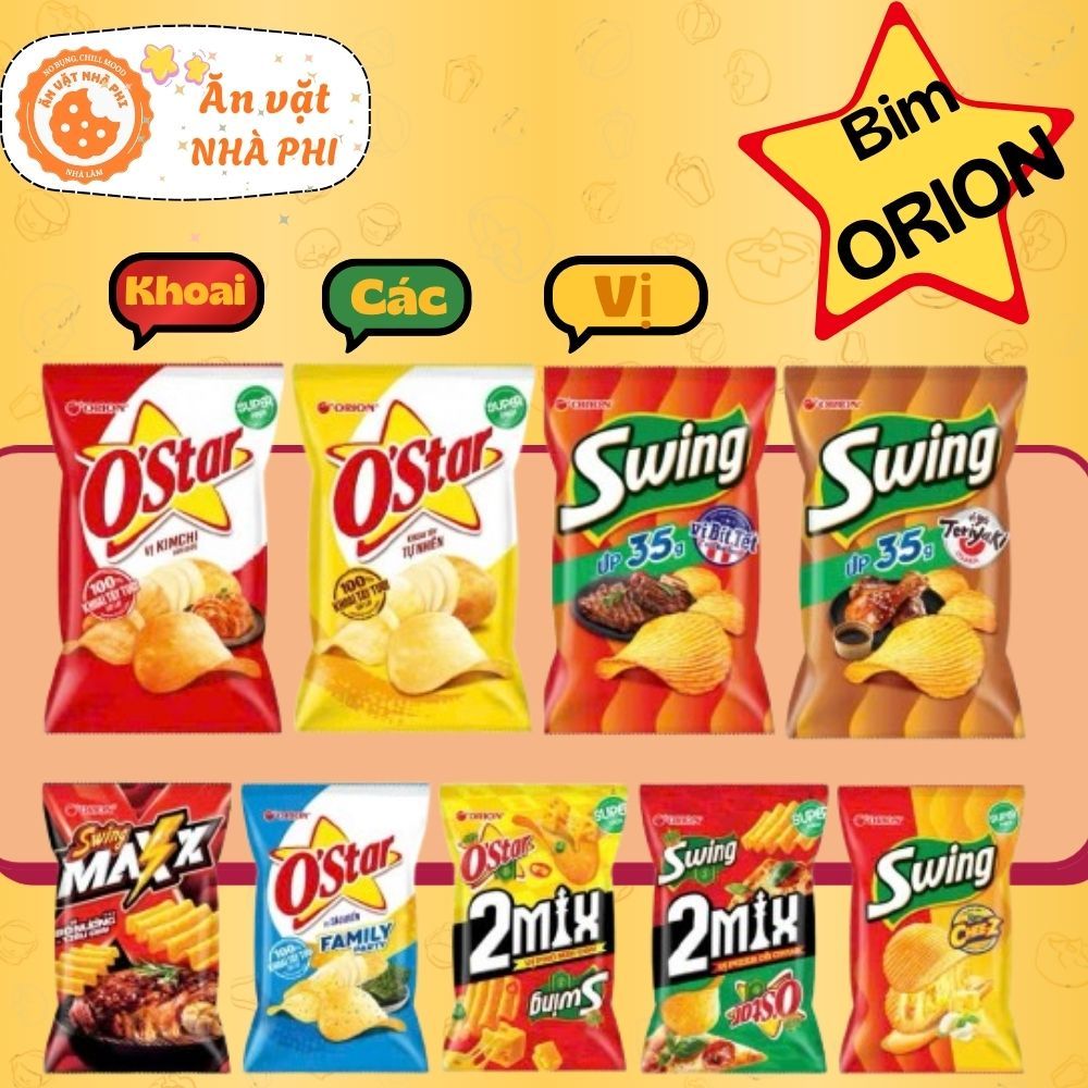 combo 3 goi snack khoai tây Orion