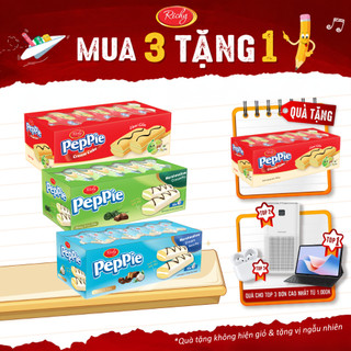 Combo 2-3 khay bánh richy peppie 360g vị vani cốm, vị lá dứa & vị dừa