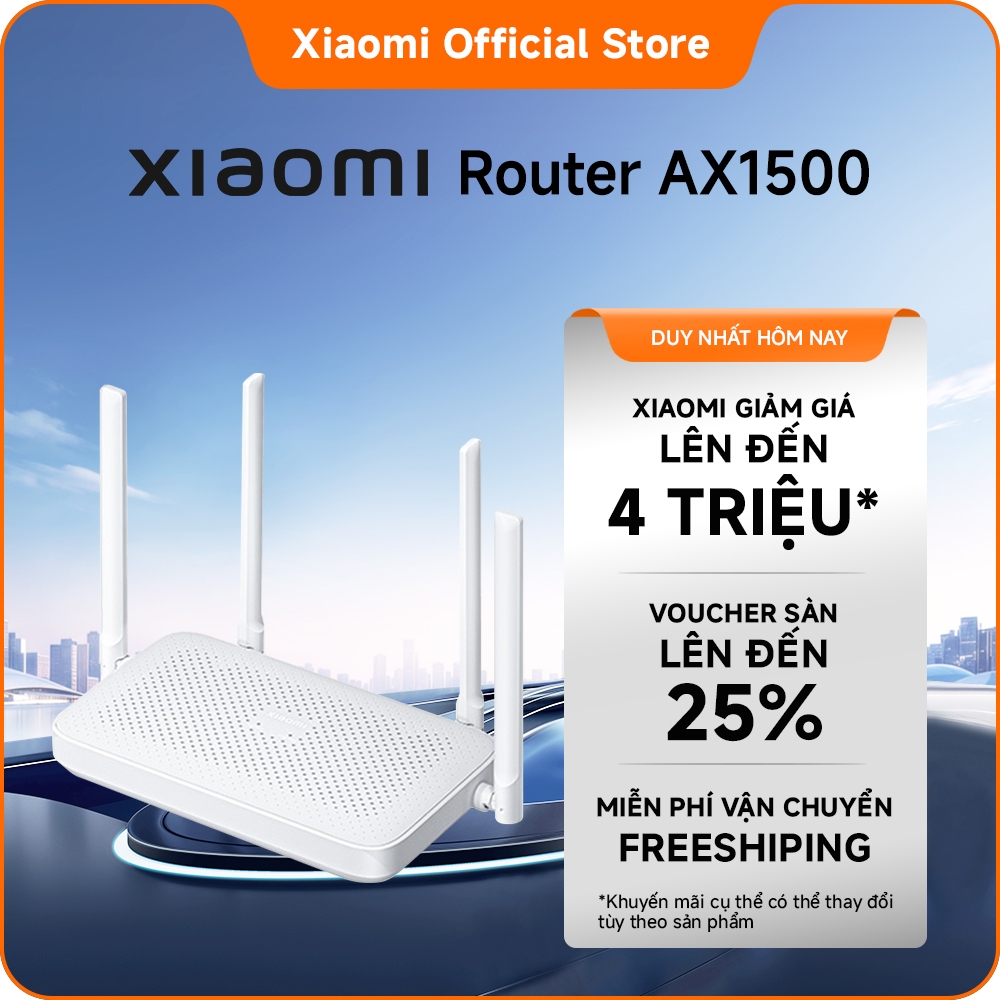 Xiaomi Router AX1500 | Wi-Fi 6 5 GHz | Cổng ethernet gigabit tự thích ứng | Kết nối mạng Mesh do Xia