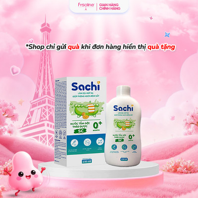 Nước Tắm Thảo Dược Sachi Sả Chanh 250ml - Tự Nhiên Dịu Mát Da, Ngừa Rôm Sảy Cho Bé Từ Sơ Sinh