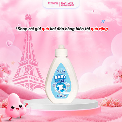 Nước Giặt Xả Cho Bé Sachi Organic Hương Thơm Dịu Nhẹ, Làm Sạch Vết Bẩn, Làm Mềm và Giữ Bền Màu Vải - 280g
