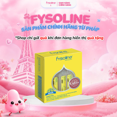 (Date T4.2027) Nước Muối Sinh Lý Kháng Khuẩn Fysoline hỗ trợ kháng khuẩn, viêm mũi, sổ mũi cho bé - Hộp 5 Ống x 5ml