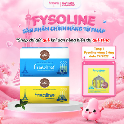 Combo Fysoline Vàng 20 Ống (Date T4.2027) + Xanh 20 Ống Hỗ Trợ Giảm Viêm Mũi, Sổ Mũi Cho Bé