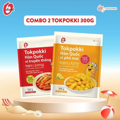COMBO 2 TOKPOKKI 300gr MIX 2 VỊ TRUYỀN THỐNG VÀ PHÔ MAI
