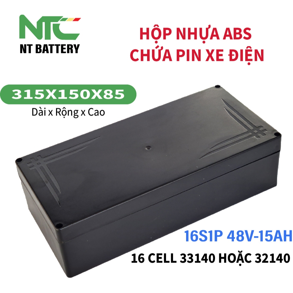 Hộp Nhựa ABS Chứa Pin Xe Điện 16S1P 48V 15Ah Chứa 16 Cell 32140-33140