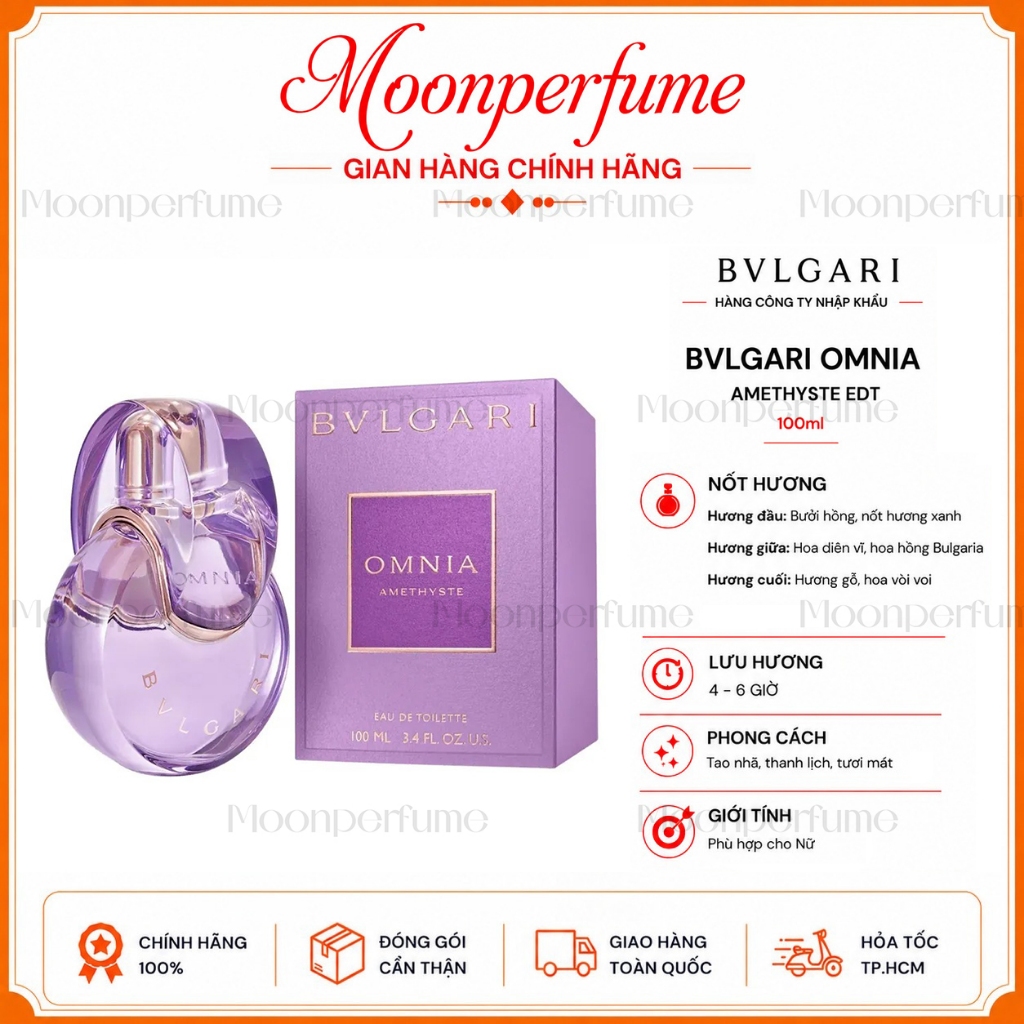 [HÀNG CÔNG TY] Nước Hoa Nữ Bvlgari Omnia Amethyste EDT 100ml