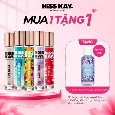 Nước hoa nữ thơm lâu chính hãng thuần chay Miss Kay EDP quyến rũ, gợi cảm 25ml