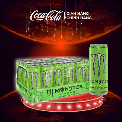 Lốc 24 Lon Nước Tăng Lực Giải Khát Monster Energy Ultra Paradise 355ml/Lon Sale 8.8_SP