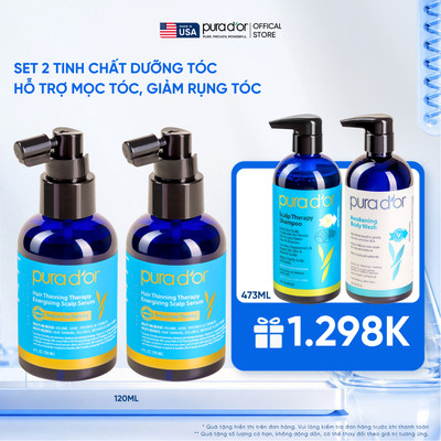 Set 2 Tinh Chất Hữu Cơ Dưỡng Tóc, Giảm Rụng Tóc, Kích Mọc Tóc, Nang tóc chắc khoẻ Therapy Energizing Scalp 120ml