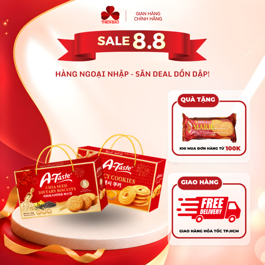 Bánh Ngũ cốc hạt chia/ Bánh quy bơ 765g - 768g