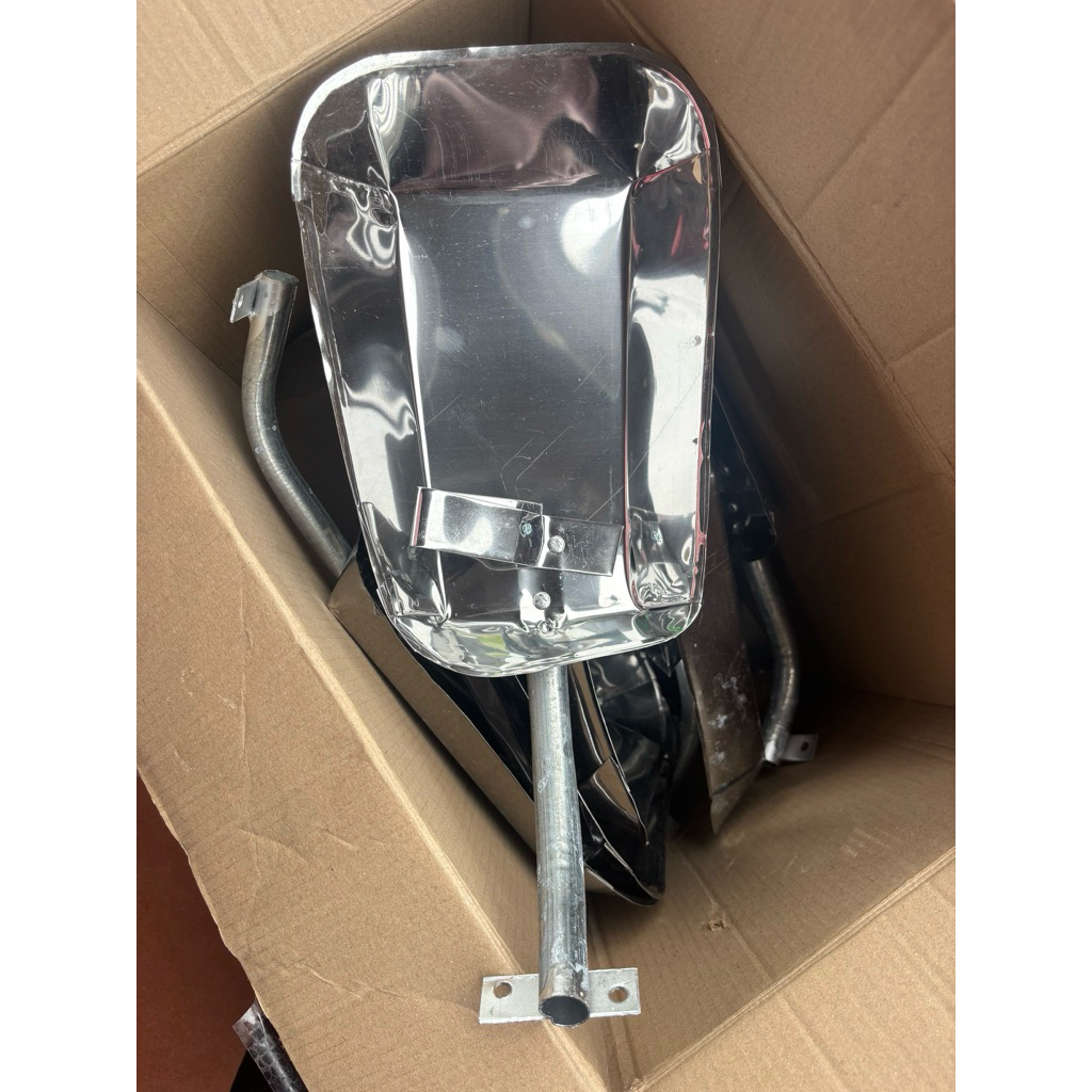 Chao Đèn Đường Inox - Cán Kẽm