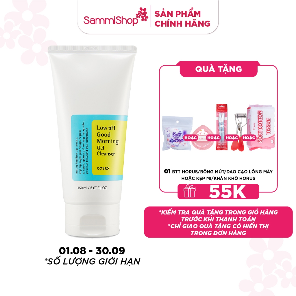 COSRX sữa rửa mặt Low pH Good Morning Gel Cleanser 150ml