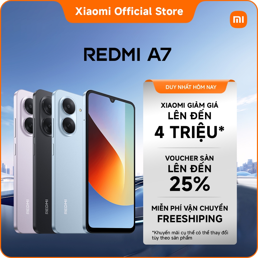 Điện thoại thông minh Xiaomi REDMI A7 | Pin khủng 5200mAh| Màn hình 6.88" | Camera AI 13MP