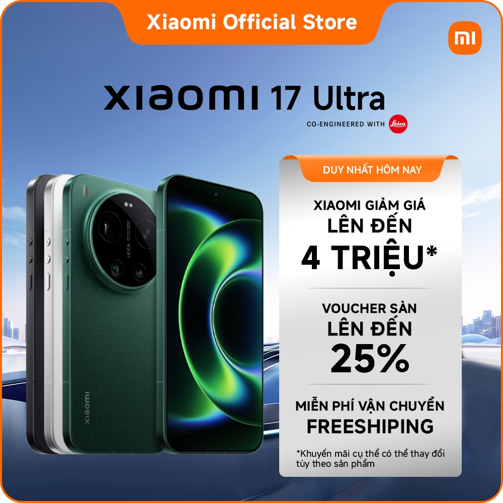 Điện thoại thông minh Xiaomi 17 Ultra (12+512GB|16+1TB)| Pin 6000mAh (typ) siêu lớn| Ống kính Leica UltraPure