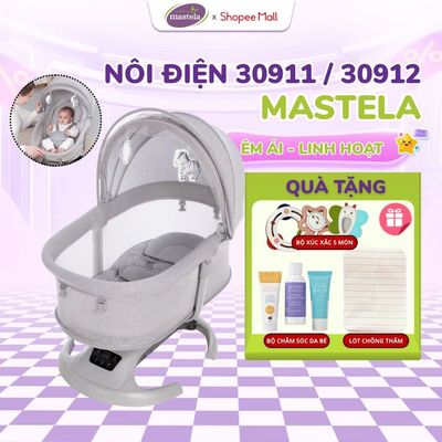 Nôi Điện Mastela 30911 / 30912  Ru Ngủ Tự Động, Đung Đưa Hình Số 8, Màn Hình Cảm Ứng Có Hẹn Giờ Cho Bé