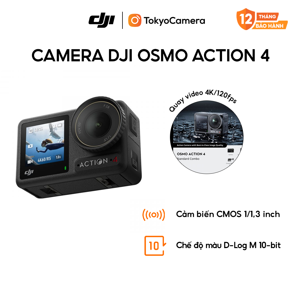 [TokyoCamera] Camera hành động DJI Osmo Action 4 bảo hành chính hãng 12 tháng