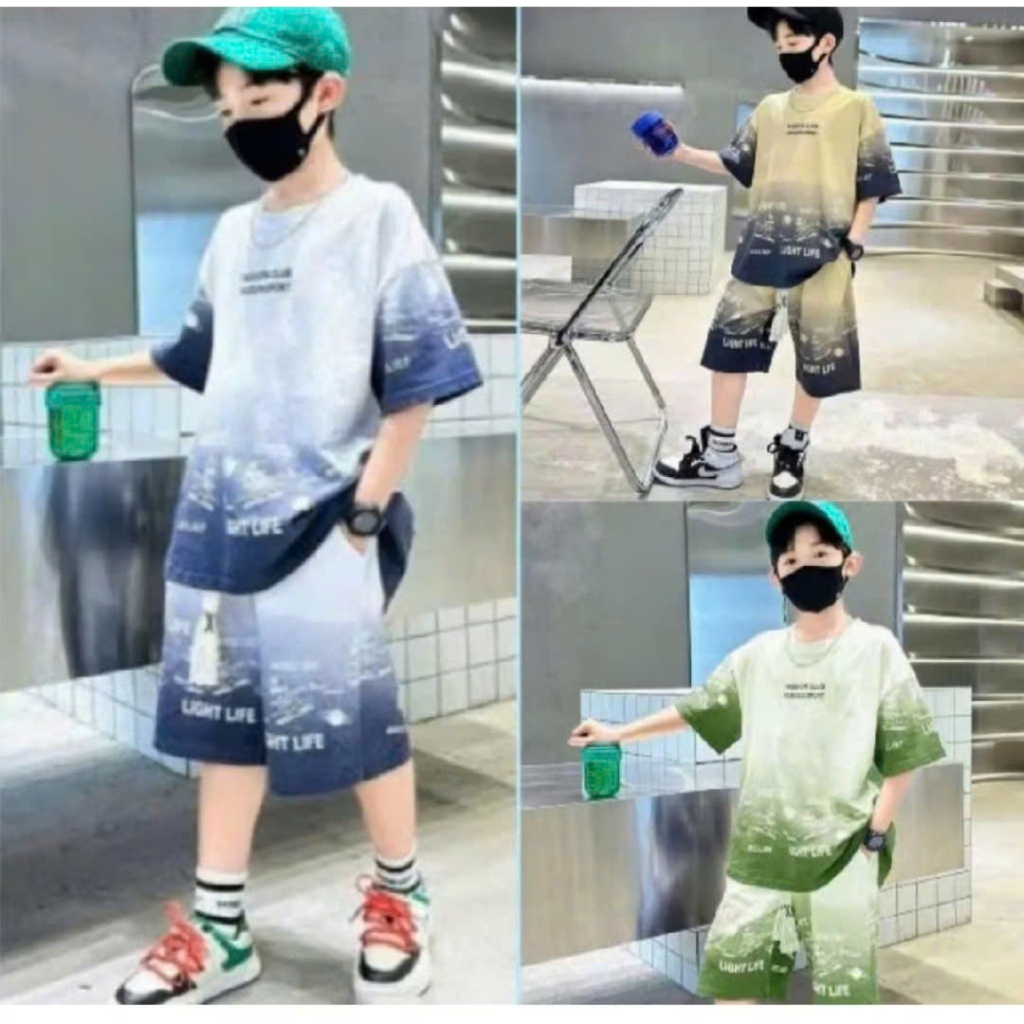 Bộ Club Kids Phối Màu In Họa Tiết Phong Cách Năng Động Cho Bé Trai