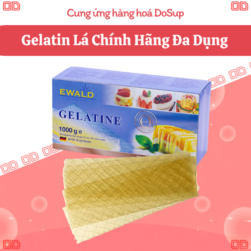 20 Lá Gelatin Silver nguyên liệu chính làm mousse cake, pannacota, bánh plan, soup,...