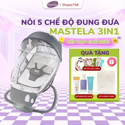Nôi Điện Mastela 8104 / 8106 Điều Khiển Từ Xa, Đung Đưa 5 Chế Độ, Kết Nối Bluetooth, Phát Nhạc