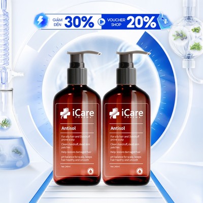 Combo 02 Chai Dầu Gội Hỗ Trợ Giảm Gàu Antisol iCare Pharma