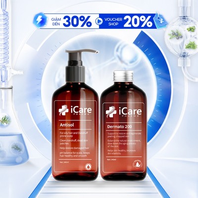 Combo Dầu Gội Sạch Gàu Antisol & Sản Phẩm Dermato 200