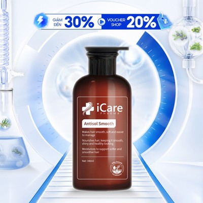 Dầu Xả Antisol Smooth iCare Pharma 340ml | Thảo Dược Thiên Nhiên – Mềm Mượt Tóc – Giảm Khô Xơ, Rối Tóc