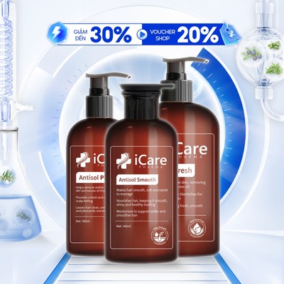 Trọn Bộ Combo Chăm Sóc Cá Nhân Gồm Dầu gội Antisol Plus, Dầu xả Antisol Smooth và Sữa tắm Herbal Fresh