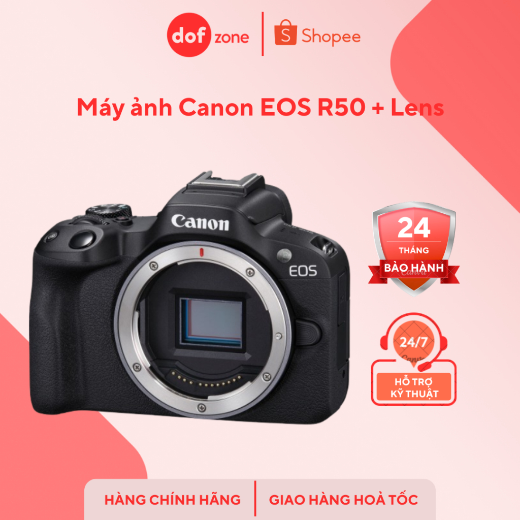 [Combo tiết kiệm] Máy ảnh Canon EOS R50 + Tùy chọn ống kính | Chính hãng