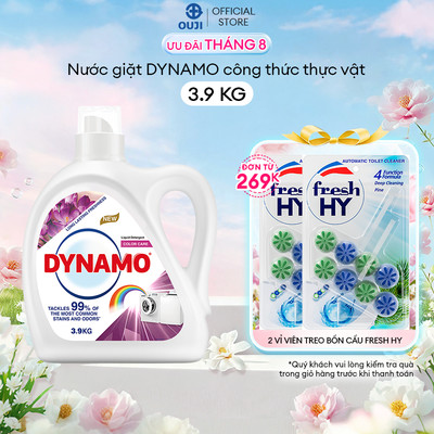 Can 3.9KG Nước Giặt DYNAMO -  Khử mùi, bảo vệ màu, thơm mùi tự nhiên