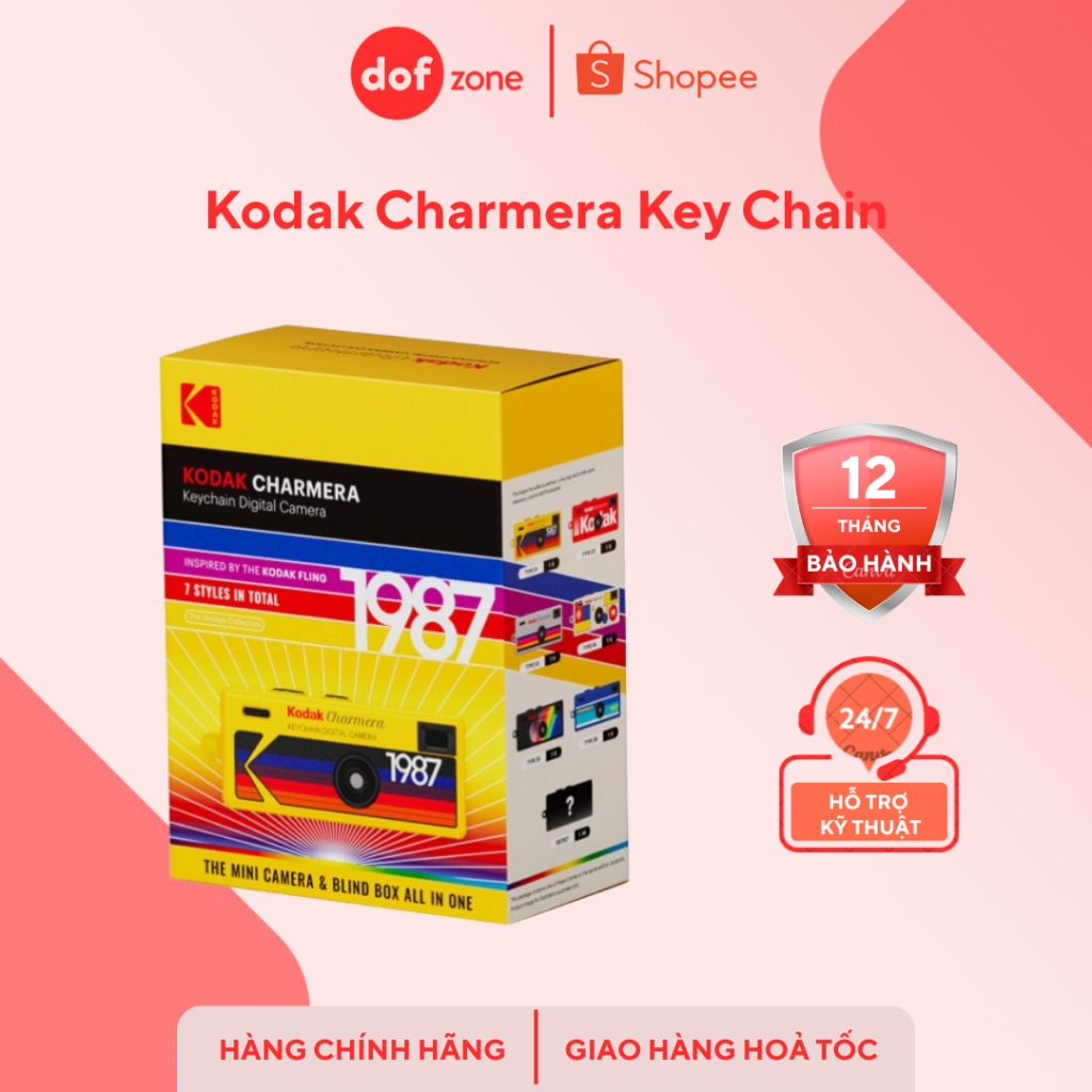 Hộp Mù Ngẫu Nhiên Kodak Charmera Key Chain Digital Camera - Hàng Mới Chính Hãng